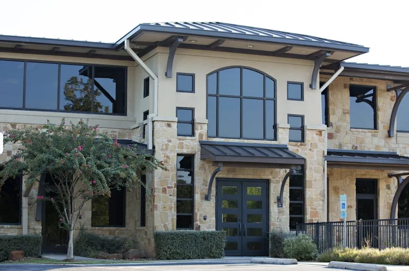 The front entrance of the Thrash, Carroll & Sanchez office building in Lakeway